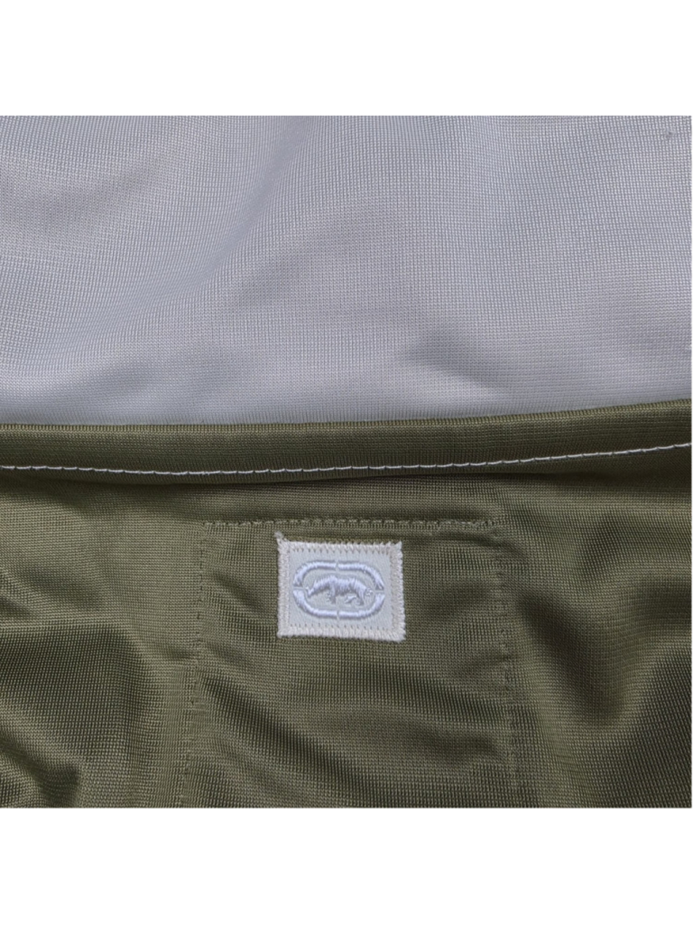 Vintage Ecko Unltd Track Jacket Full Zip Olive Green White Y2K Mens Large - Picture 7 of 10
